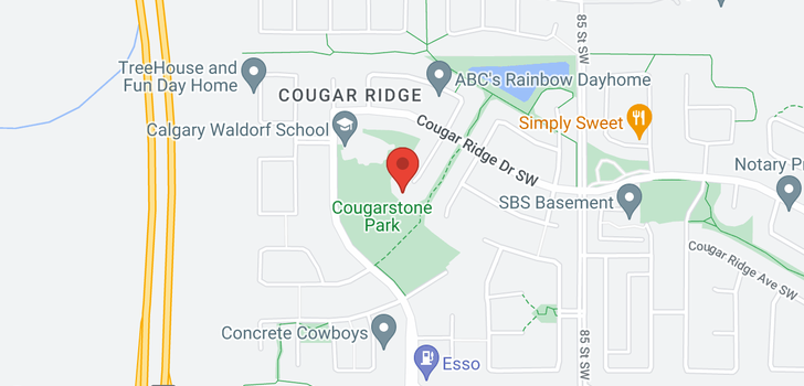 map of 63 COUGARSTONE Park SW
